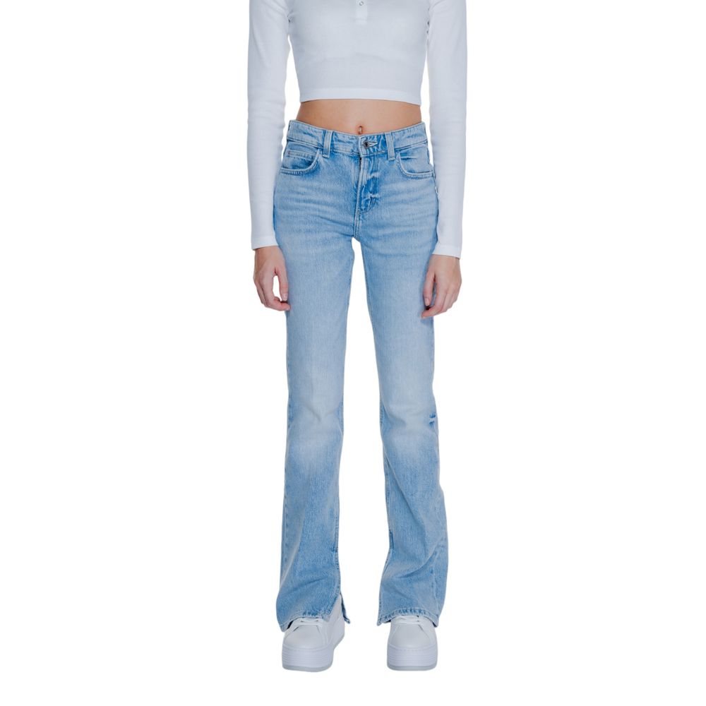 Jean mom en coton bleu clair Guess