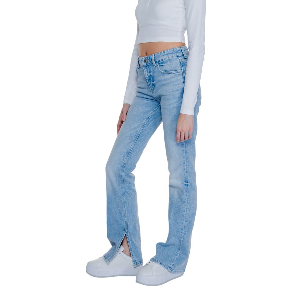 Jean mom en coton bleu clair Guess