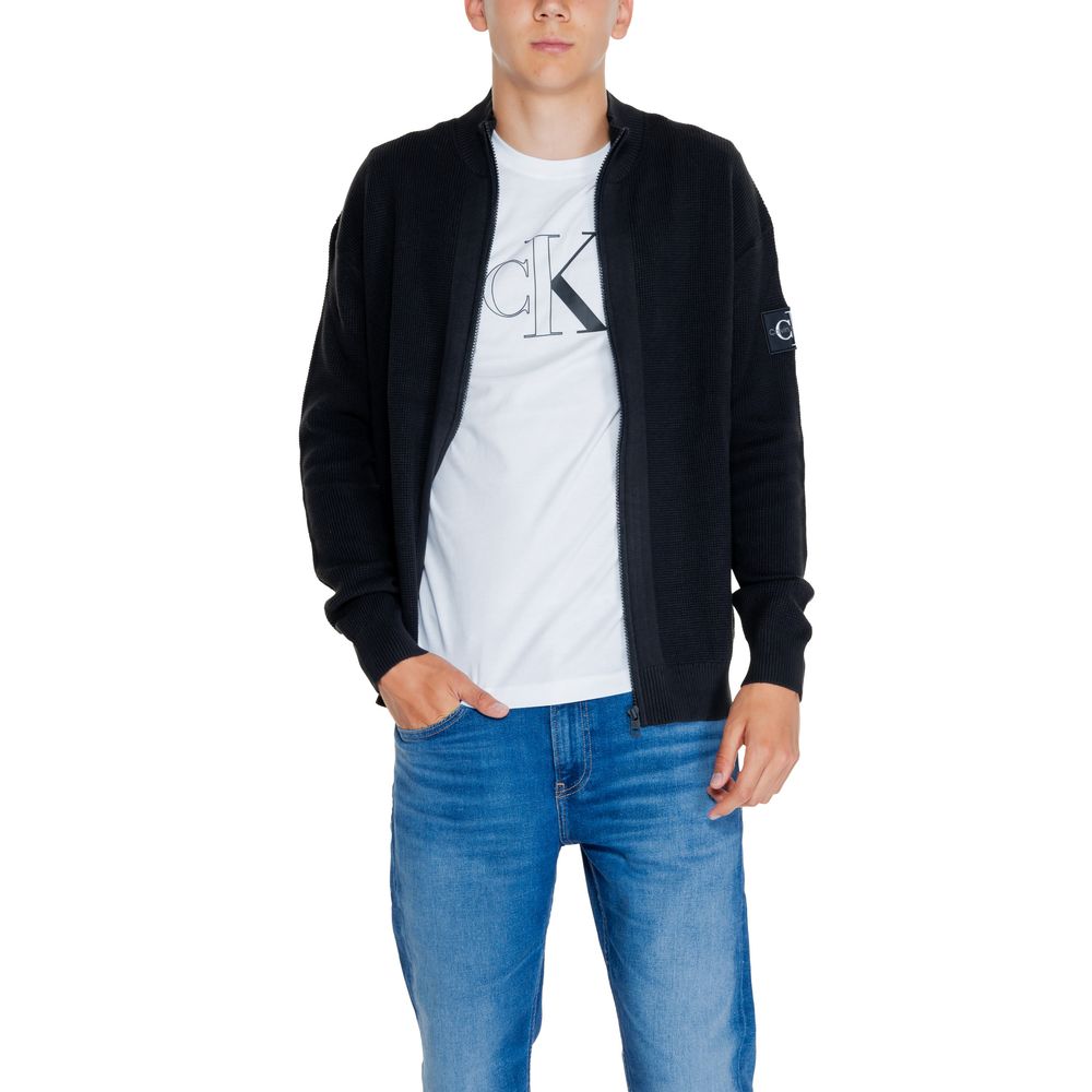 Cardigan noir en coton recyclé Calvin Klein Jeans