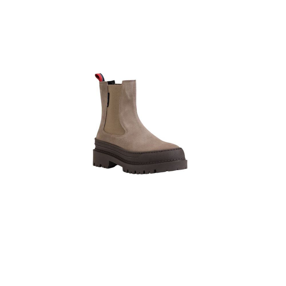 Bottines en cuir suédé gris Tommy Hilfiger