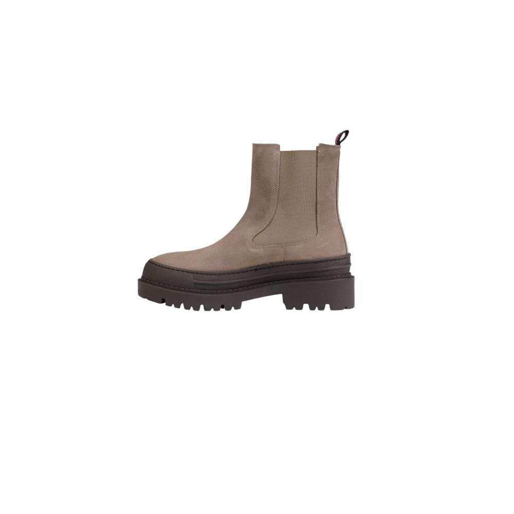 Bottines en cuir suédé gris Tommy Hilfiger