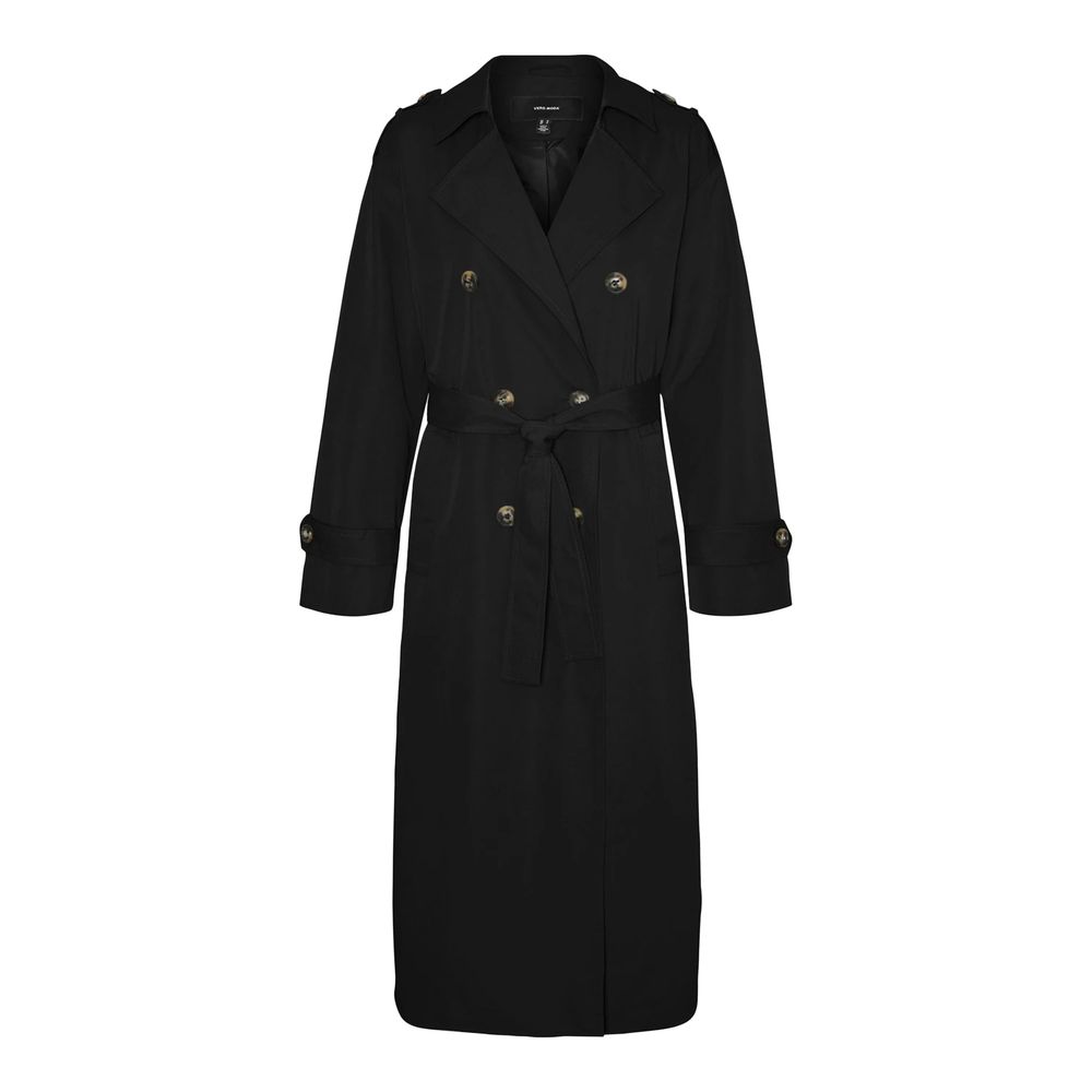 Trench-coat en polyester noir Vero Moda