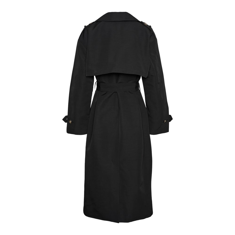 Trench-coat en polyester noir Vero Moda