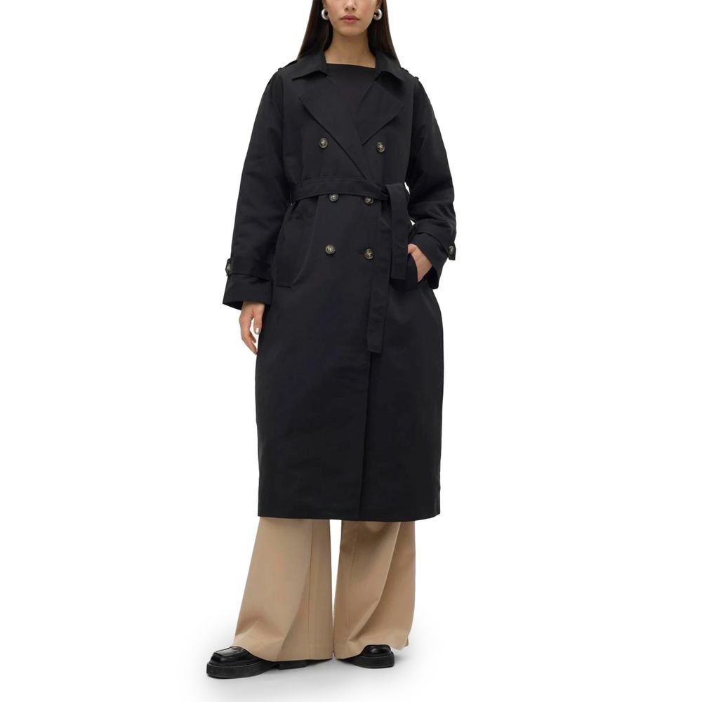 Trench-coat en polyester noir Vero Moda
