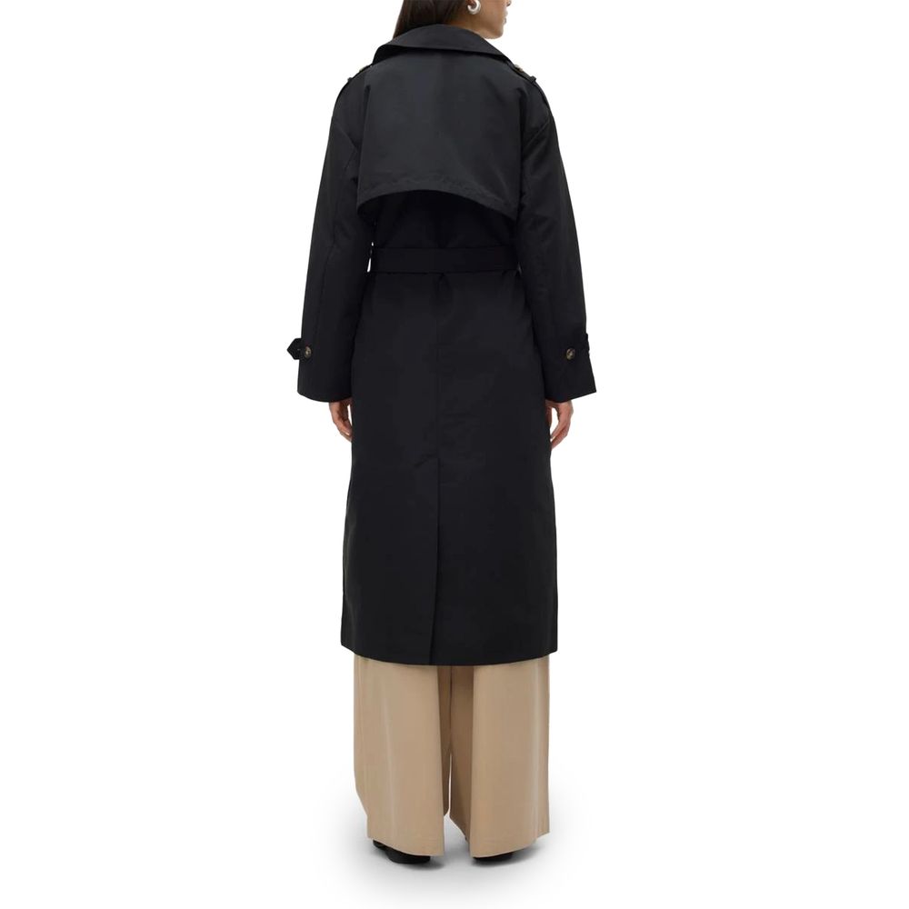 Trench-coat en polyester noir Vero Moda