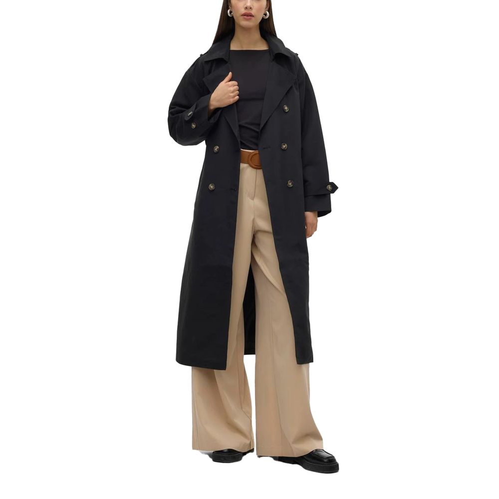 Trench-coat en polyester noir Vero Moda