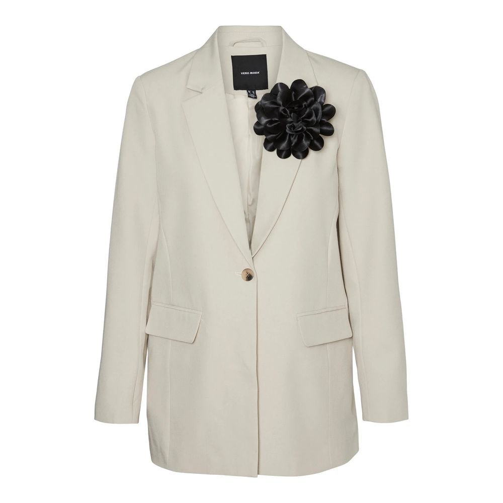 Blazer beige en polyester Vero Moda