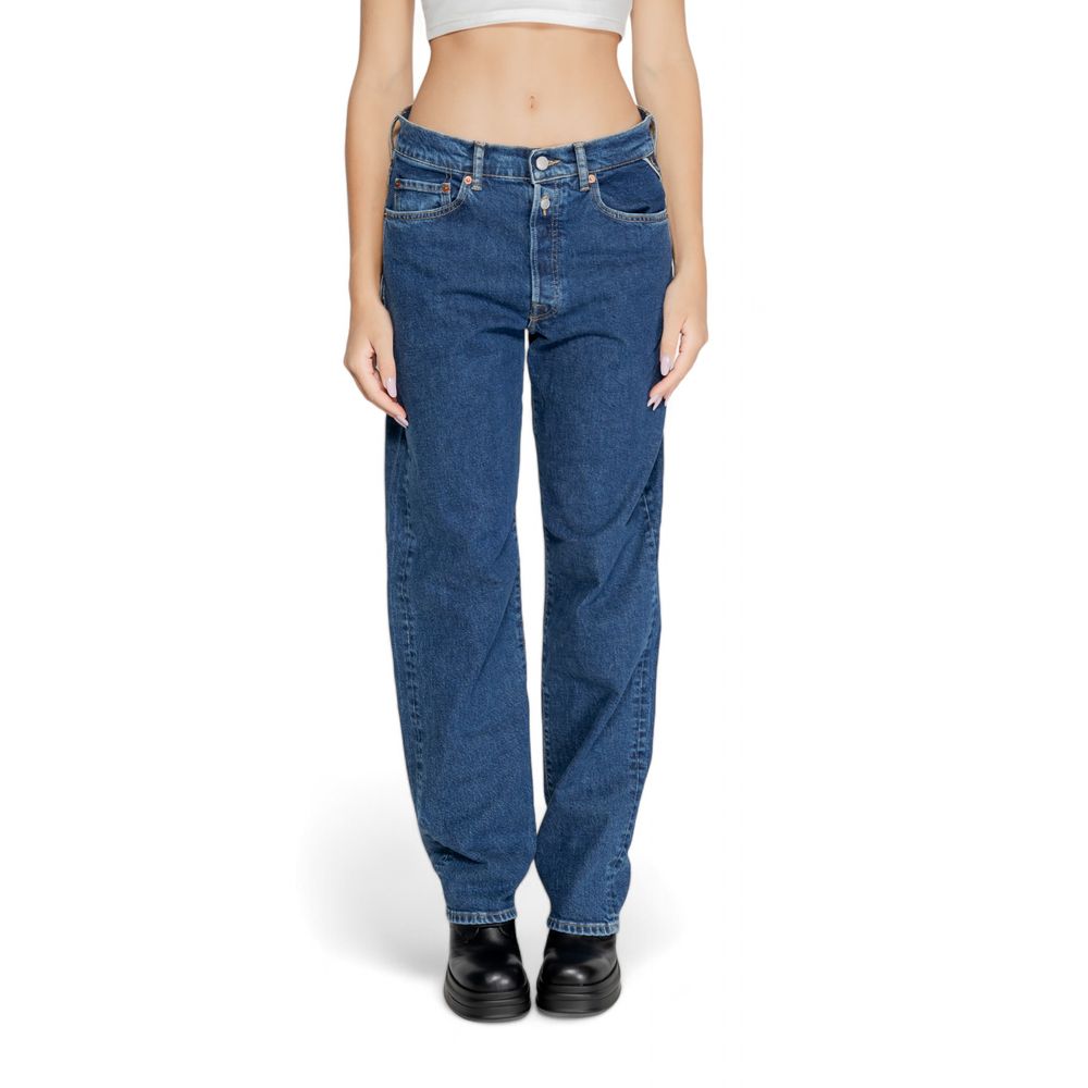 Jean mom en coton bleu Replay