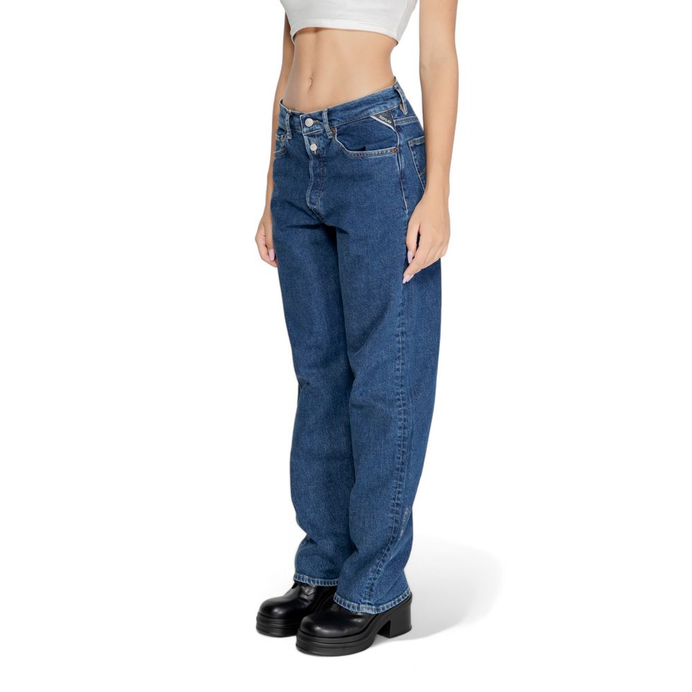Jean mom en coton bleu Replay