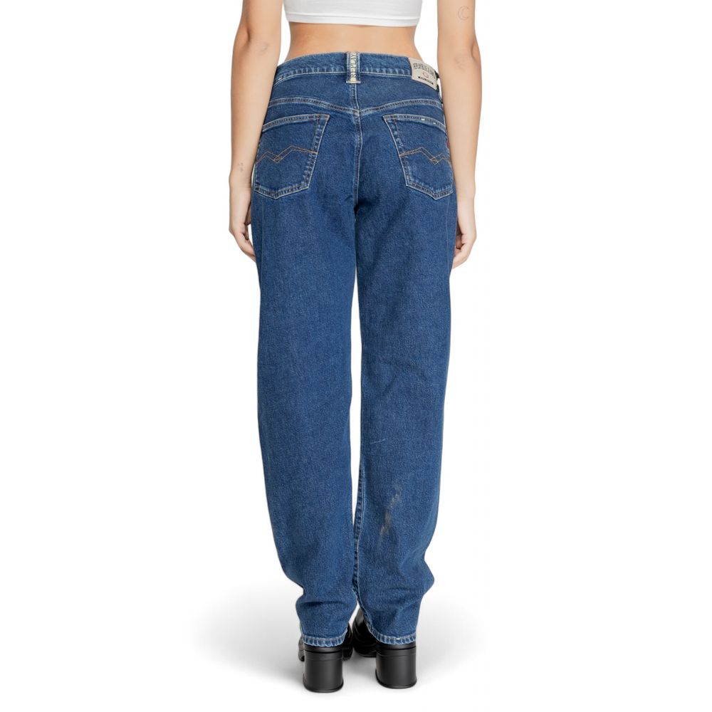 Jean mom en coton bleu Replay