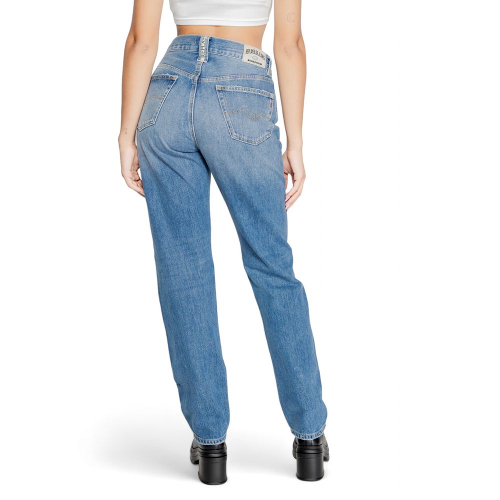 Jean mom en coton bleu Replay