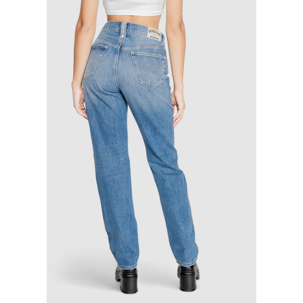 Jean mom en coton bleu Replay
