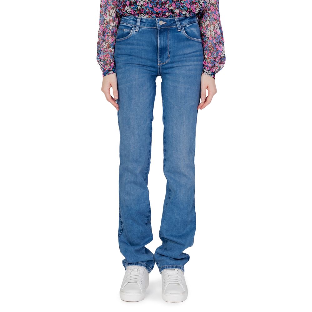 Jean mom Guess bleu clair en coton biologique