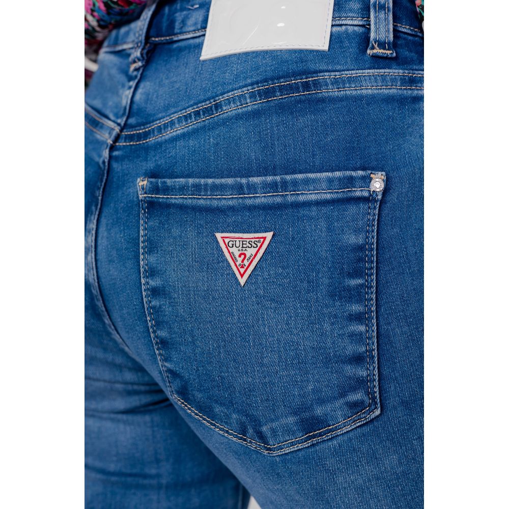 Jean mom Guess bleu clair en coton biologique