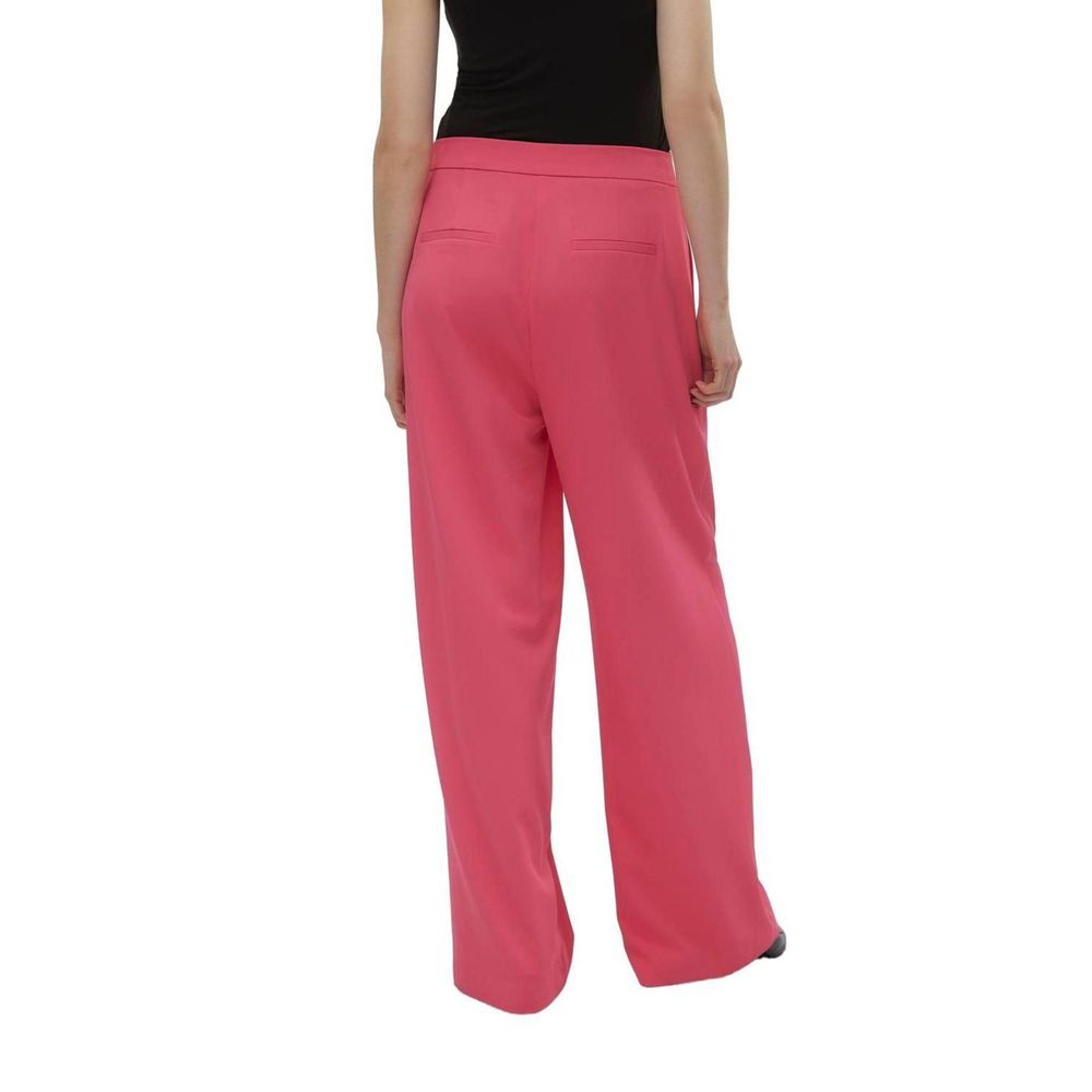 Pantalon en polyester rose Vero Moda