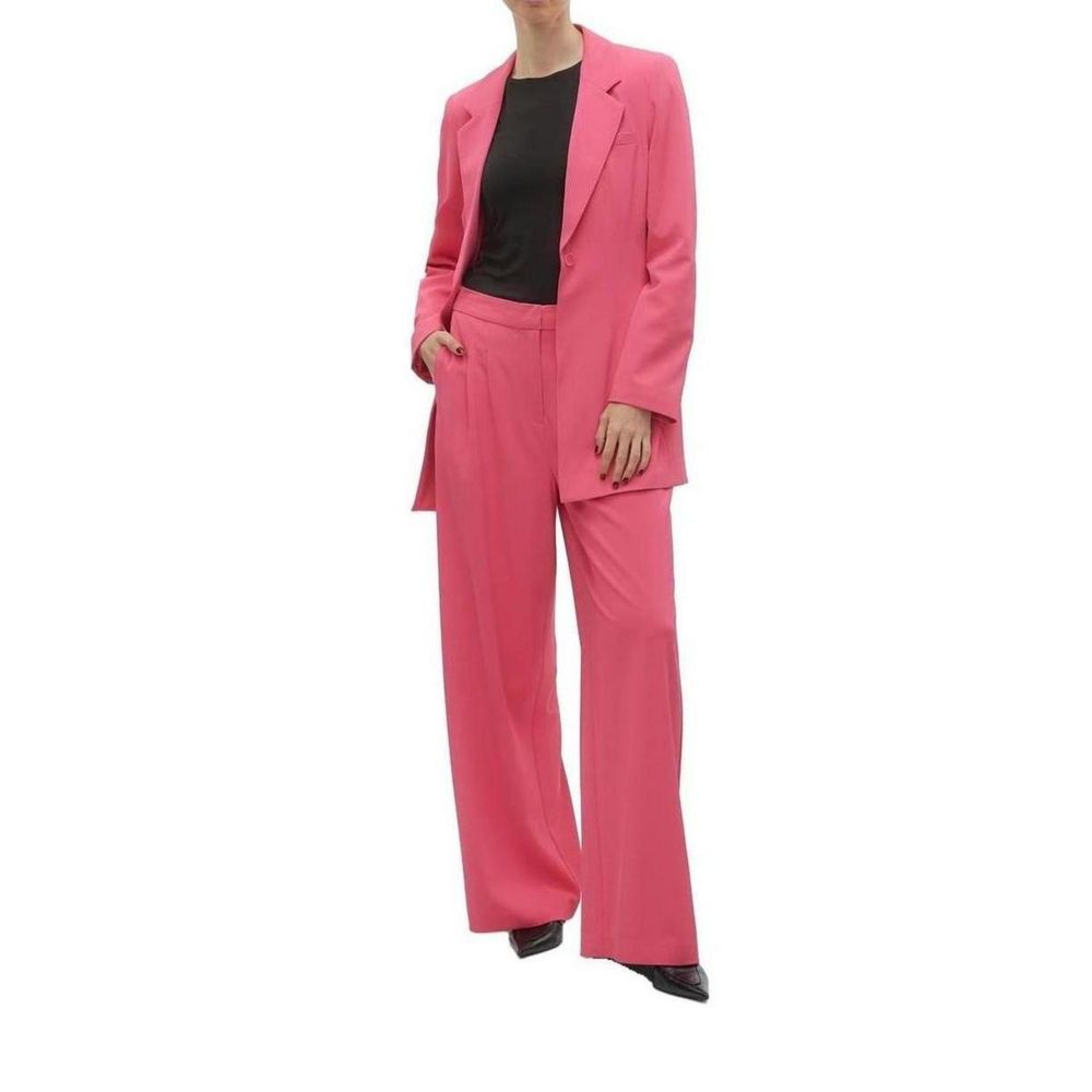Pantalon en polyester rose Vero Moda