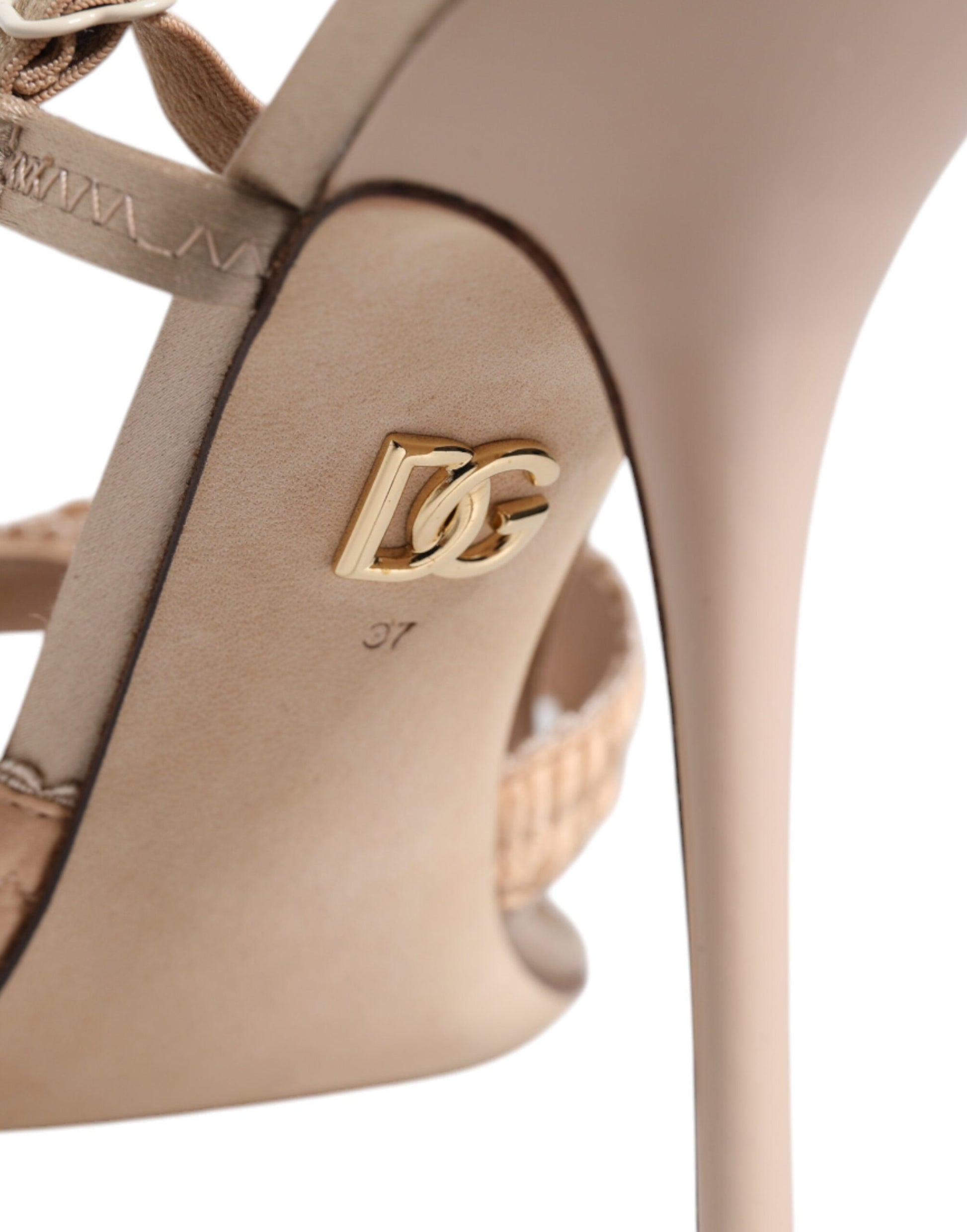 Sandales à talons et bride arrière Dolce &amp; Gabbana beiges Keira