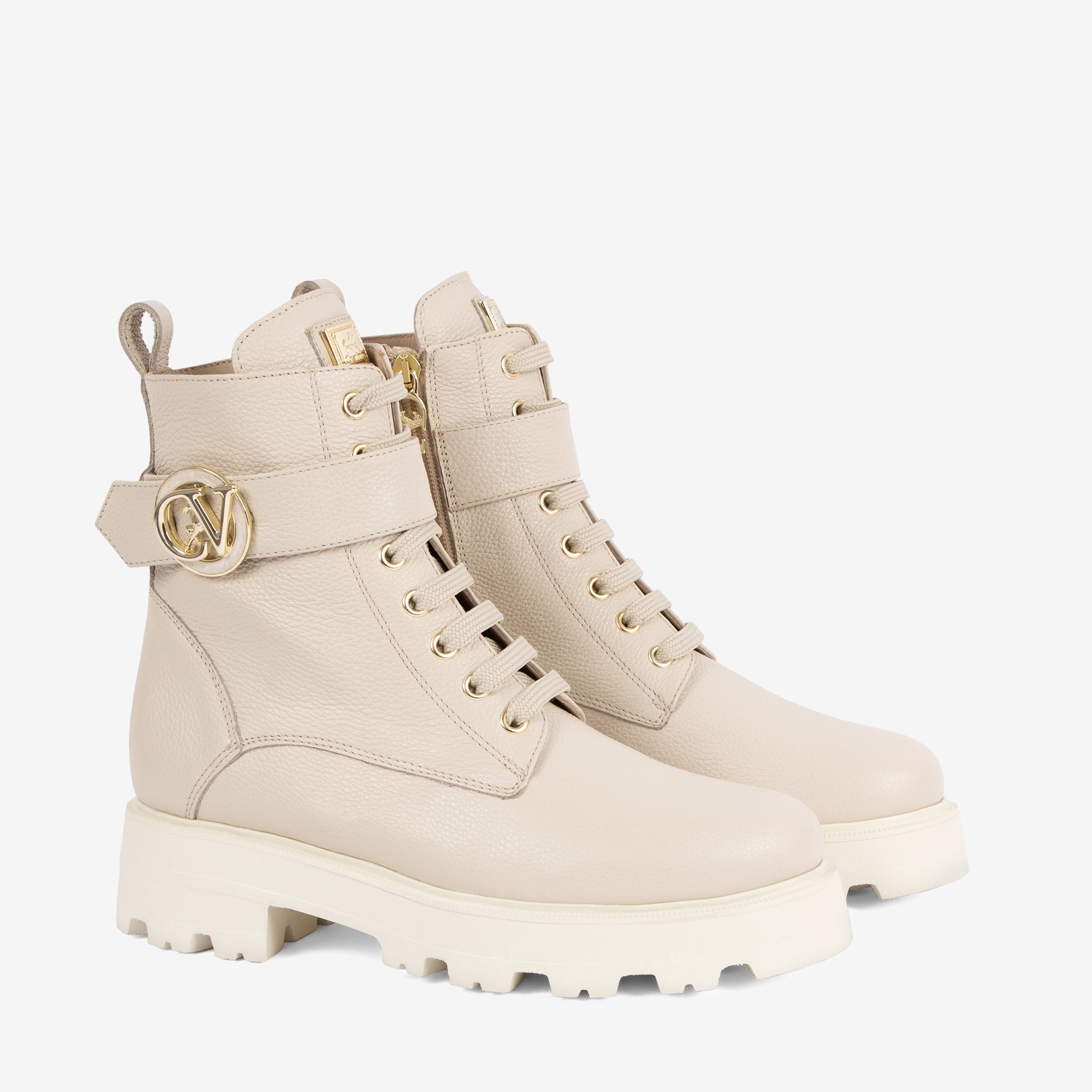 Signature CV Ankle Leather Boots