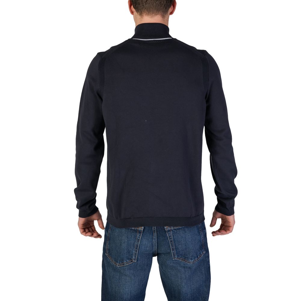 Cardigan en coton bleu Hugo Boss