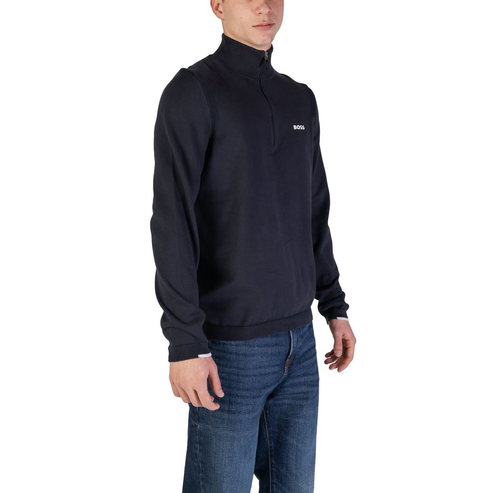 Cardigan en coton bleu Hugo Boss