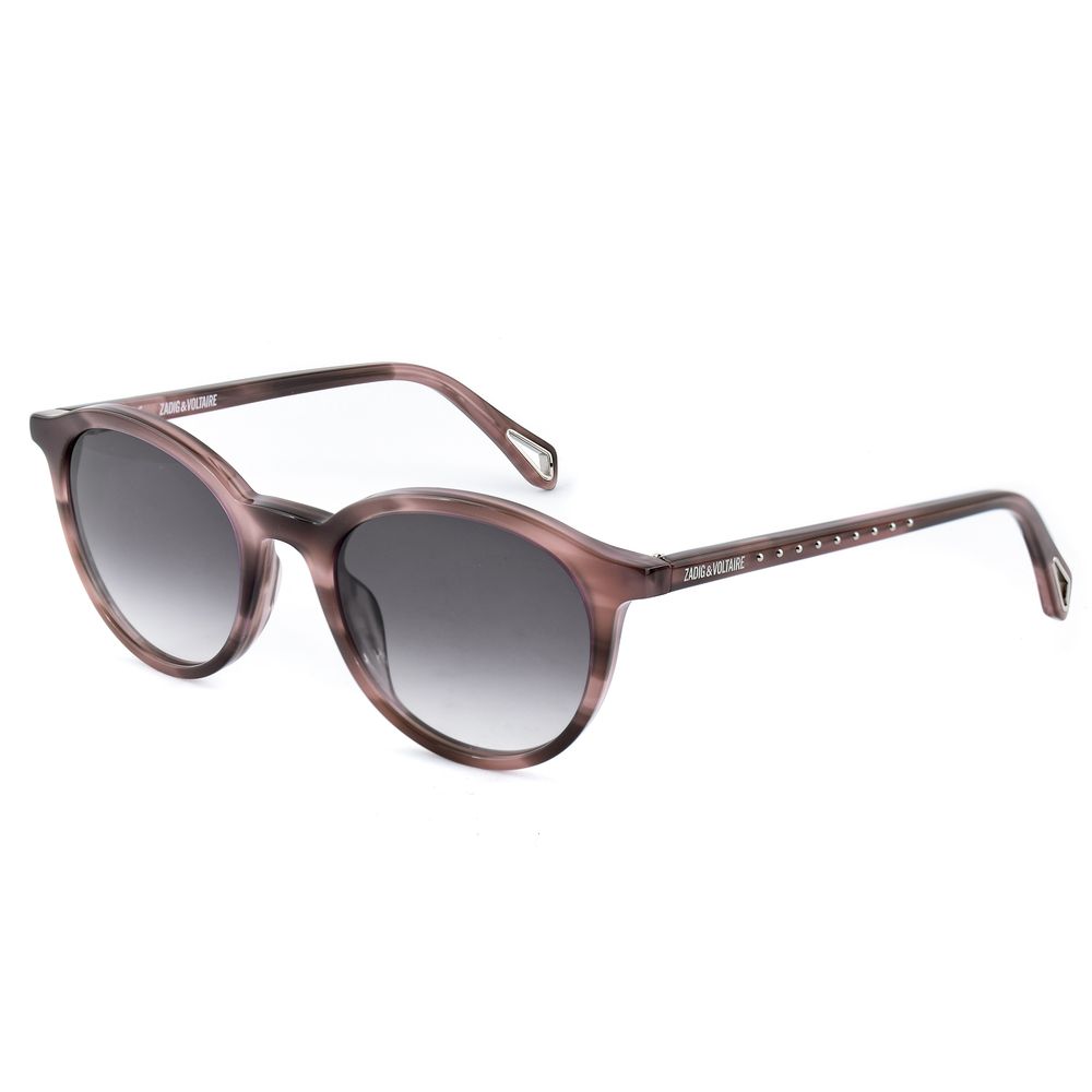 Lunettes de soleil en acétate marron Zadig &amp; Voltaire
