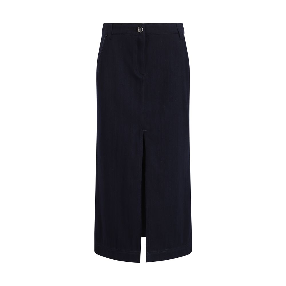 Jupe en coton bleu Giorgio Armani