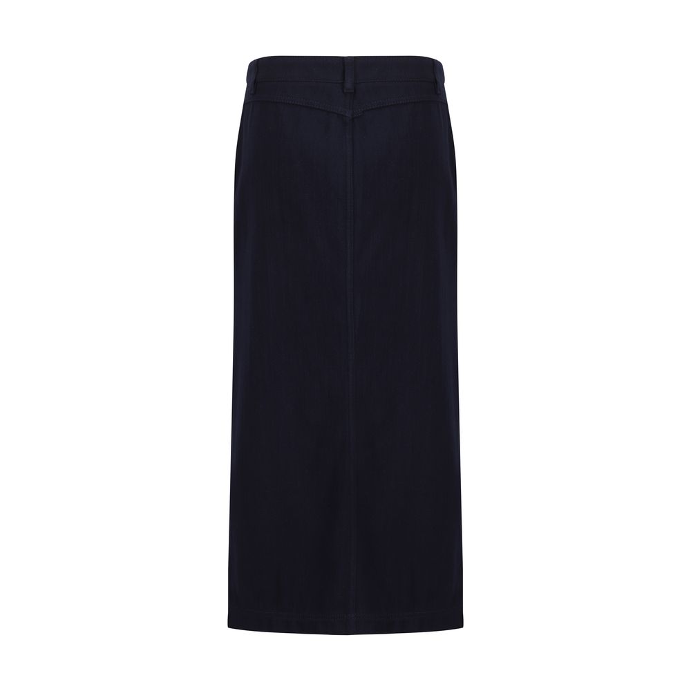 Jupe en coton bleu Giorgio Armani