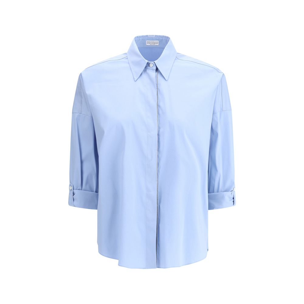 Brunello Cucinelli Chemise en monile brillant