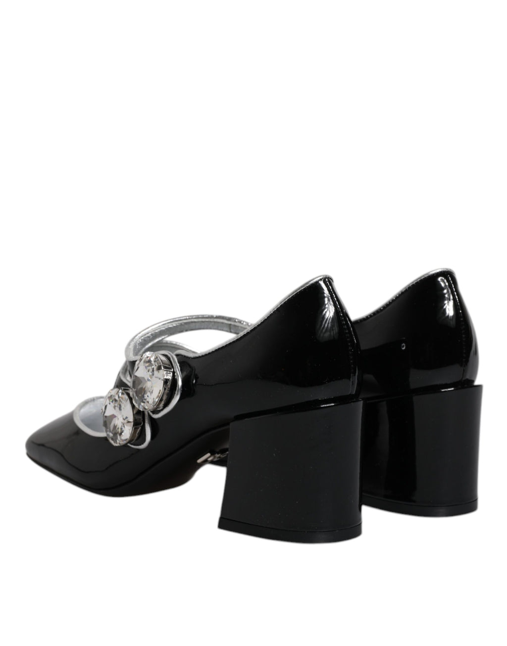 Escarpins Mary Jane en cuir verni noir et cristaux Dolce &amp; Gabbana
