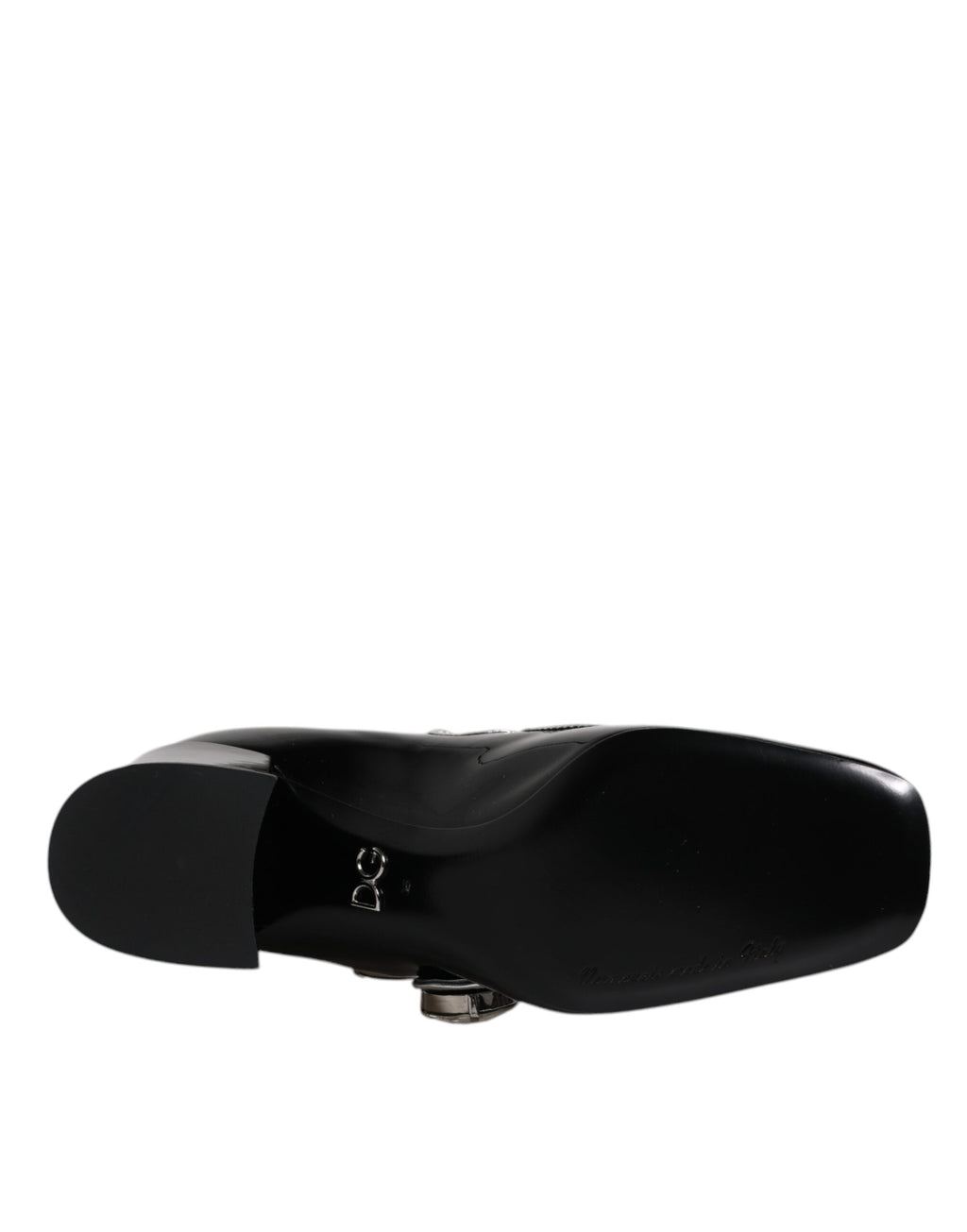 Escarpins Mary Jane en cuir verni noir et cristaux Dolce &amp; Gabbana