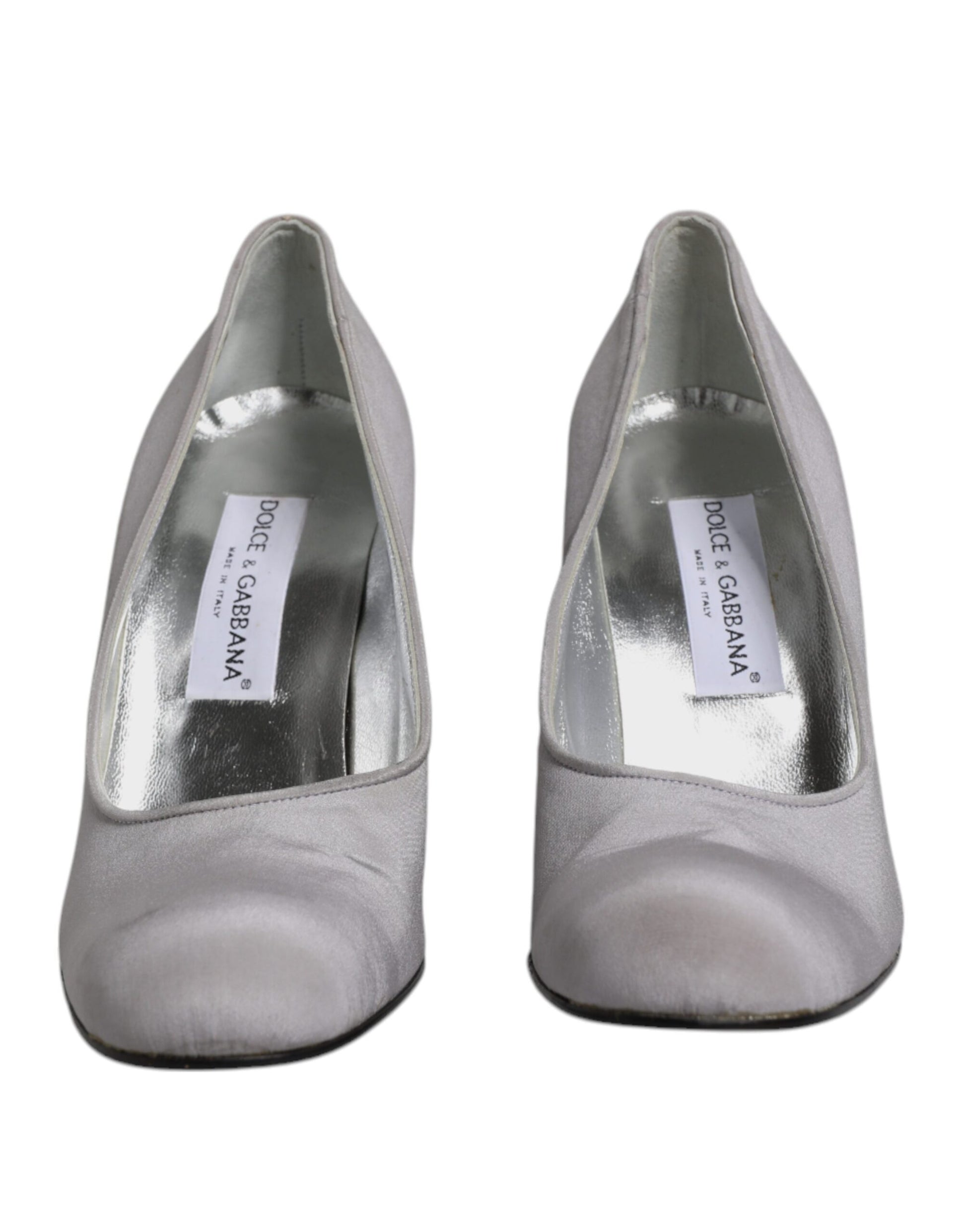 Escarpins à talons hauts en cuir suédé gris Dolce &amp; Gabbana