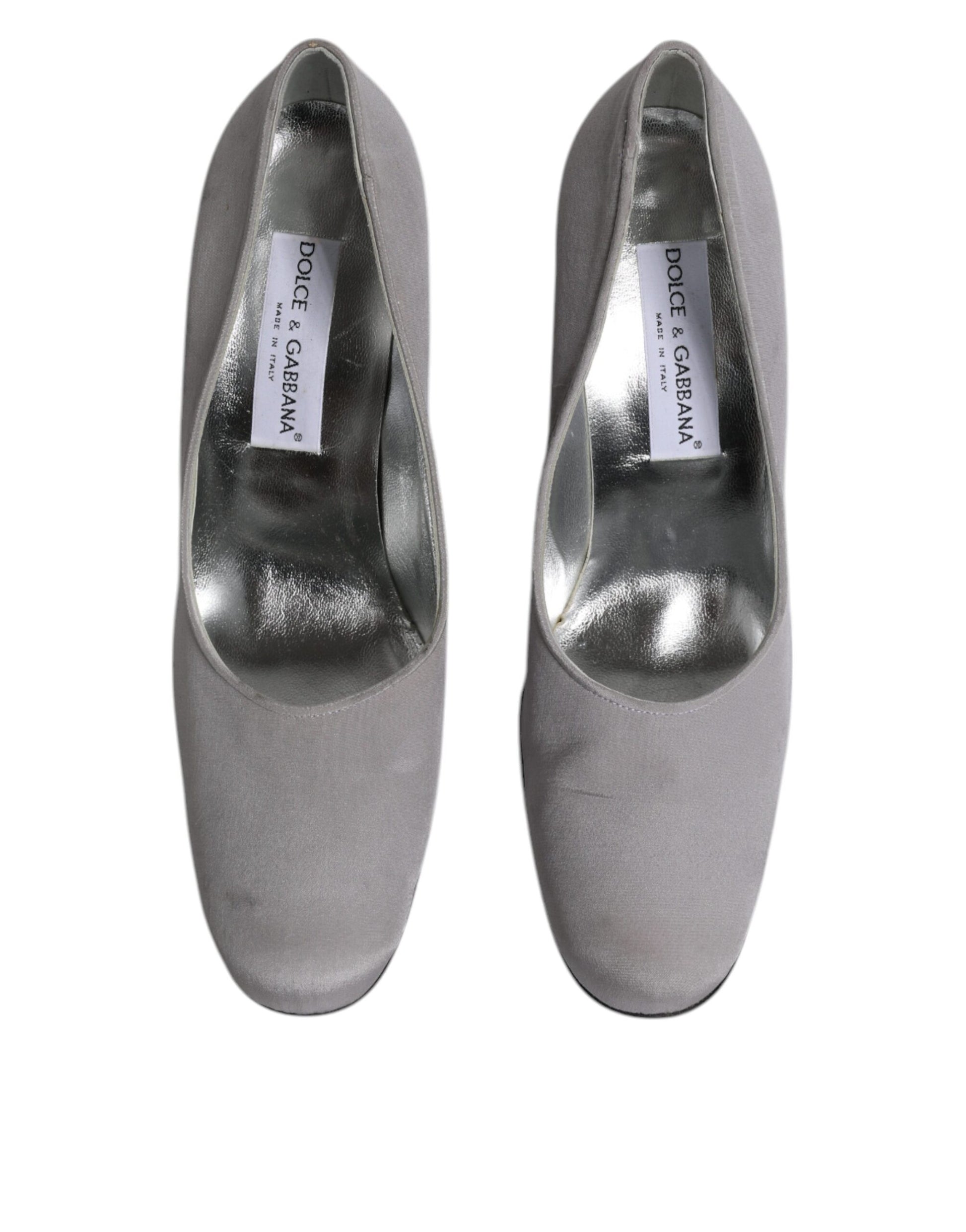 Escarpins à talons hauts en cuir suédé gris Dolce &amp; Gabbana