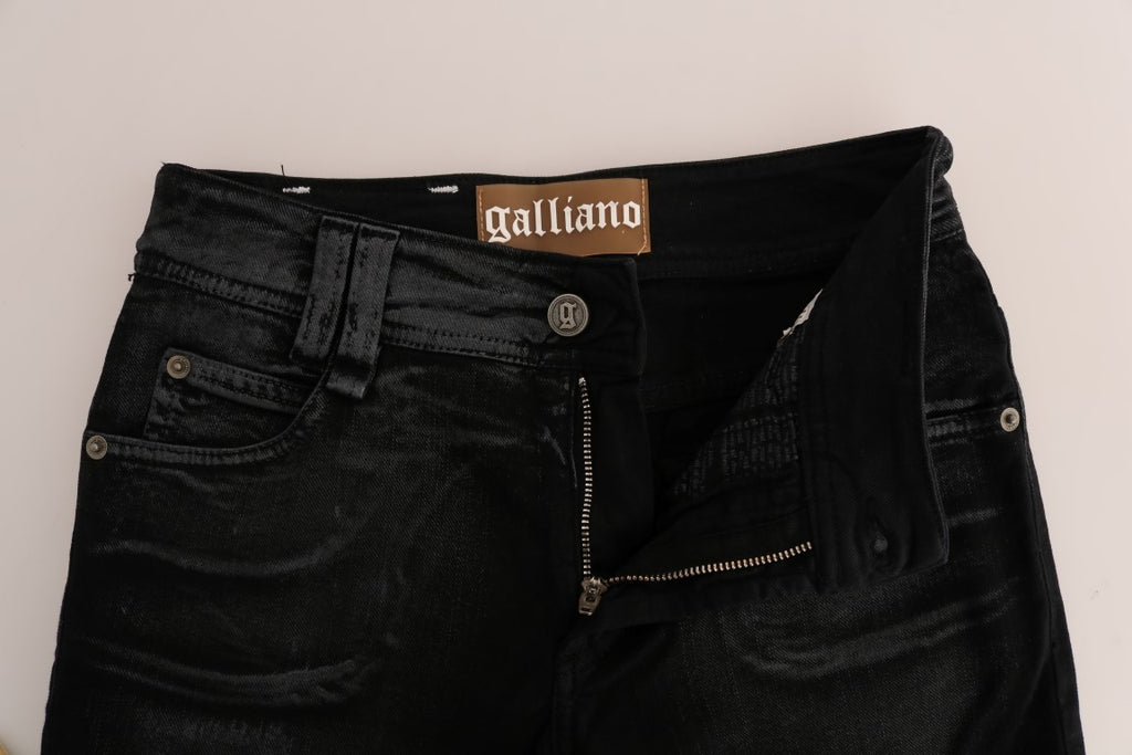 Jean John Galliano en coton stretch gris délavé, coupe classique