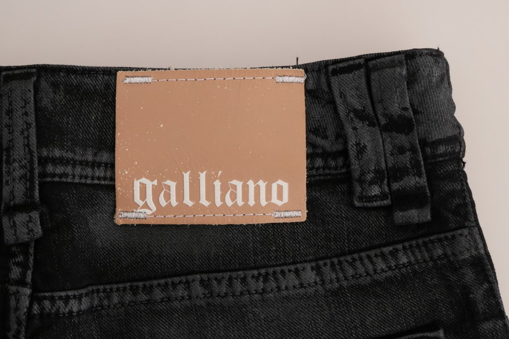 Jean John Galliano en coton stretch gris délavé, coupe classique
