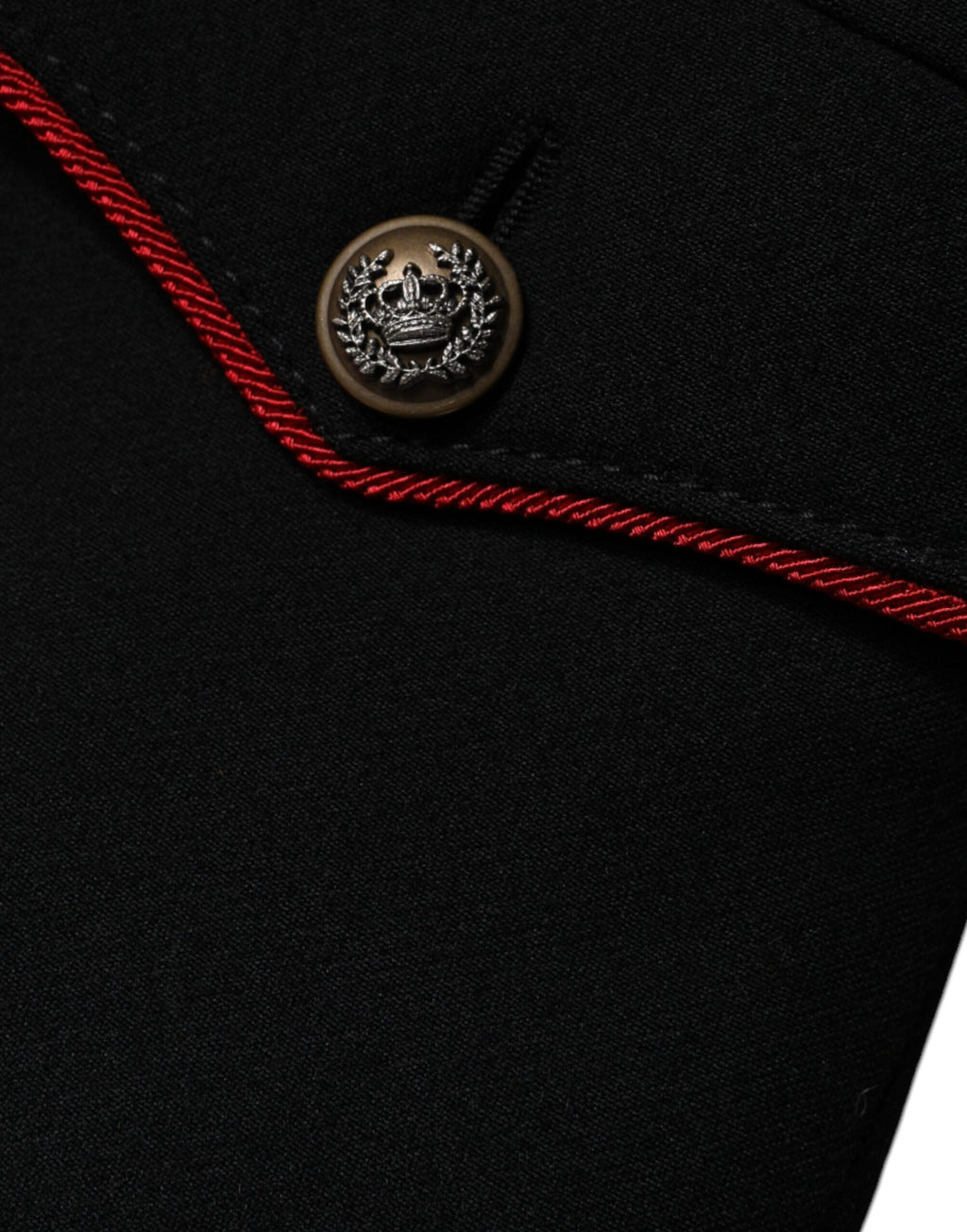 Trench-coat noir à boutonnage simple Dolce &amp; Gabbana