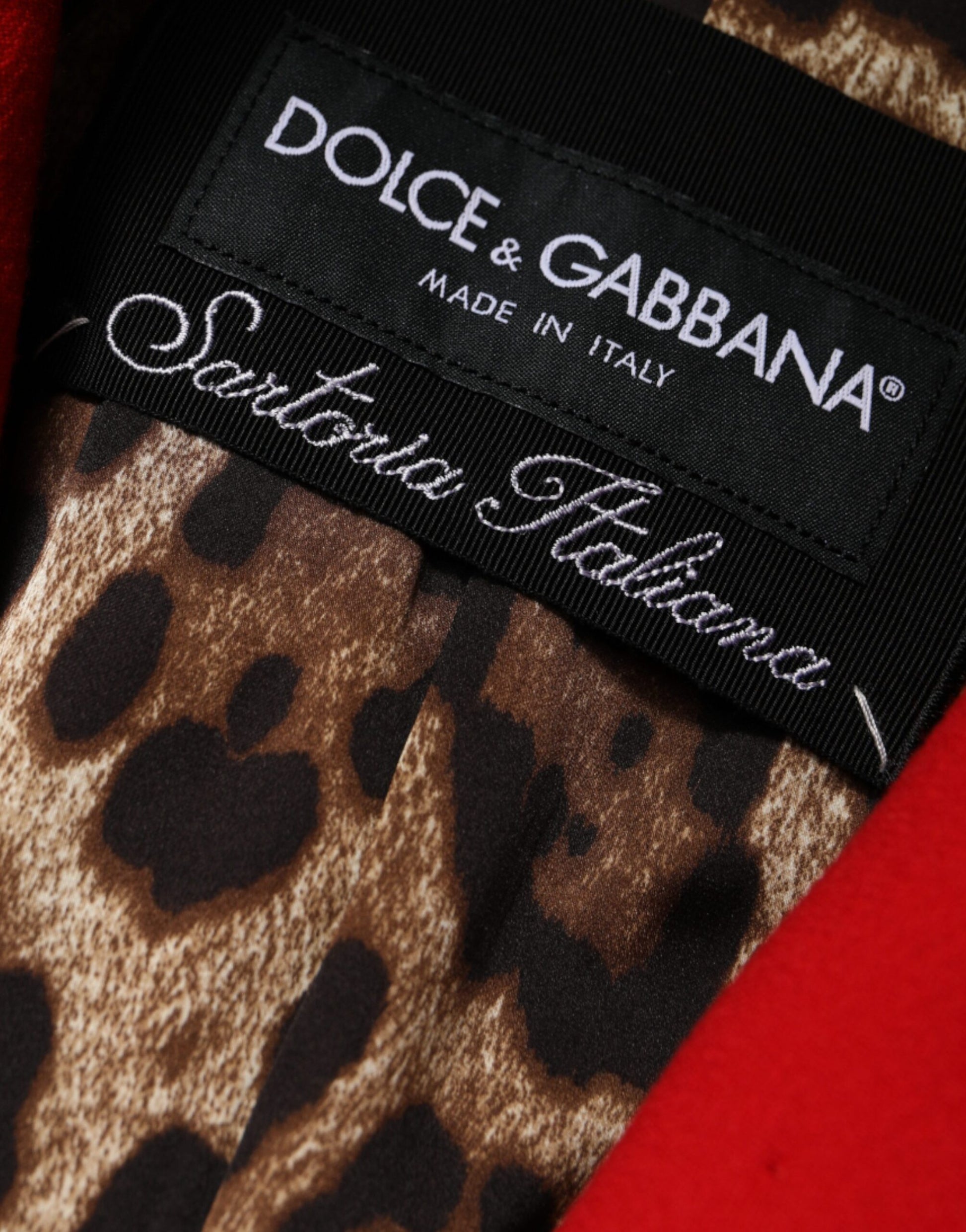 Trench-coat Dolce &amp; Gabbana en laine jacquard rouge pour femme