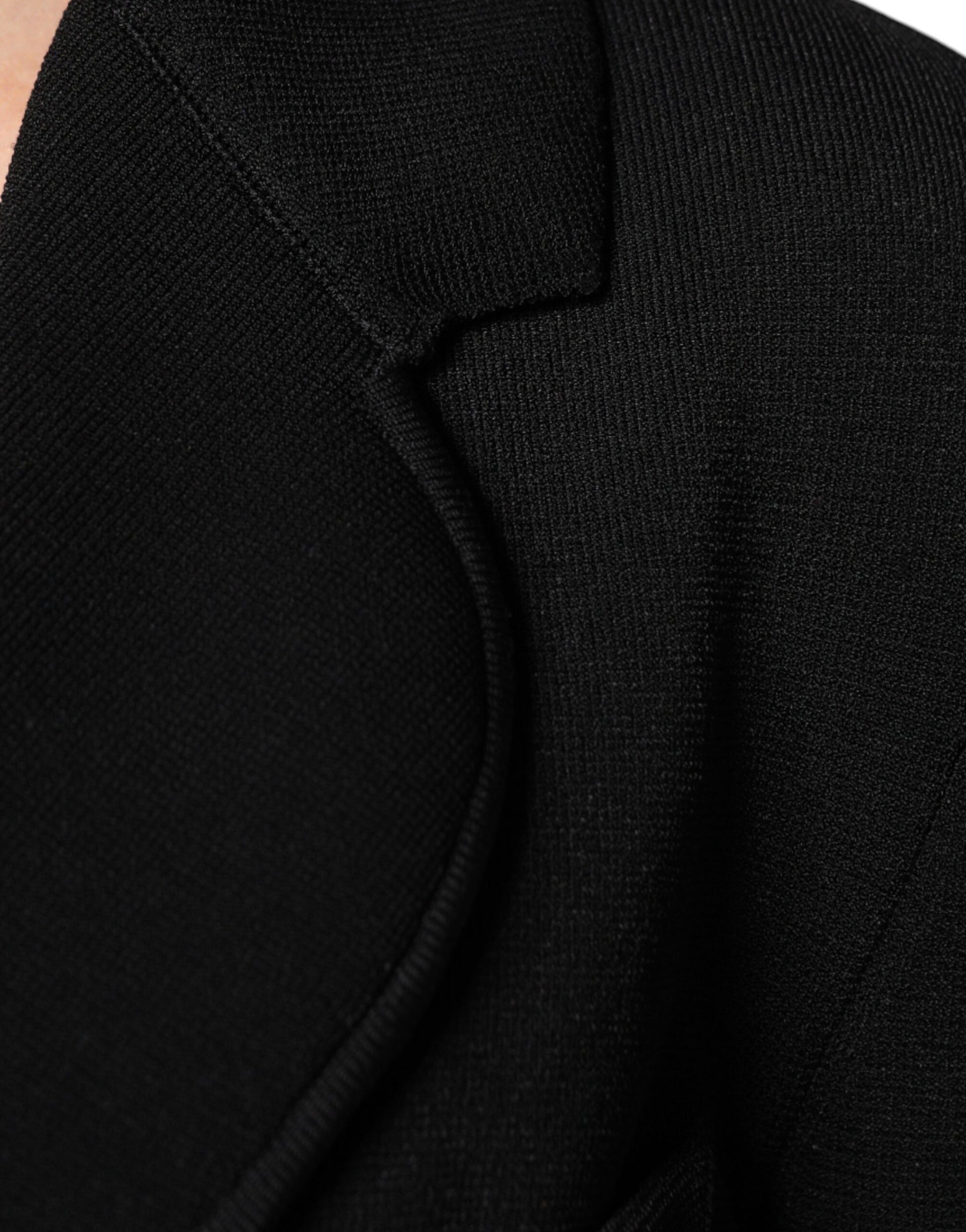 Veste blazer simple boutonnage en viscose noire Dolce &amp; Gabbana