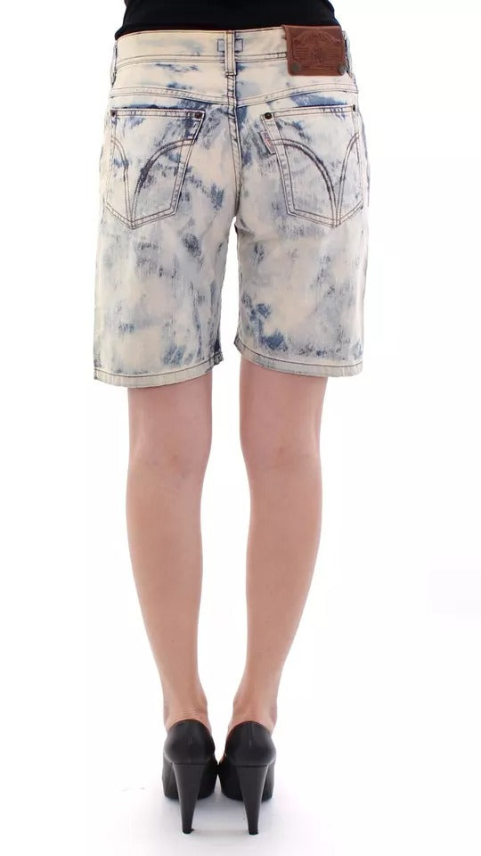 Short en jean délavé en coton bleu D&amp;G Dolce &amp; Gabbana