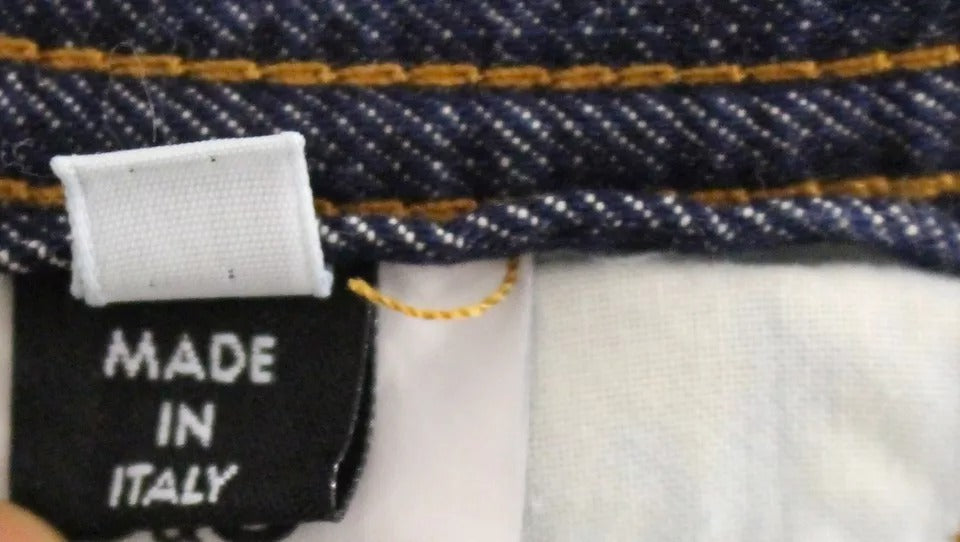 Short en jean délavé en coton bleu D&amp;G Dolce &amp; Gabbana
