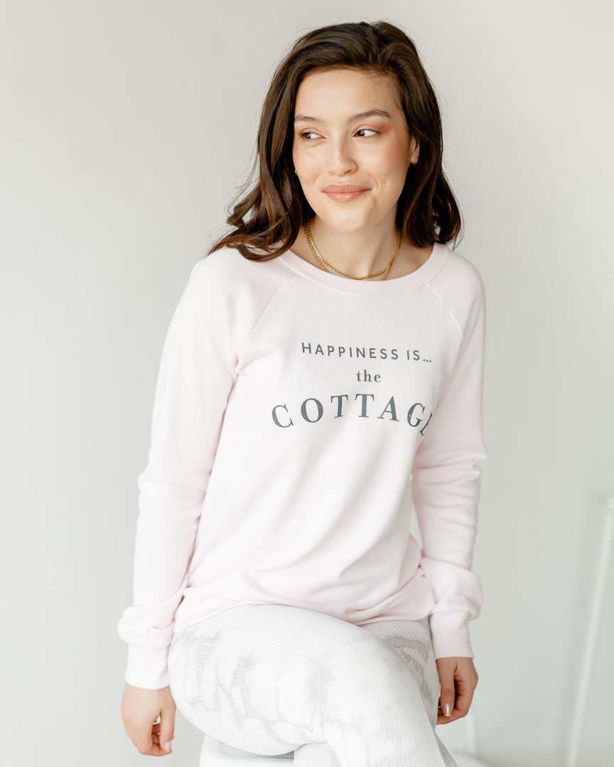 Women's Cottage Crew Sweatshirt, Ballet Pink-2