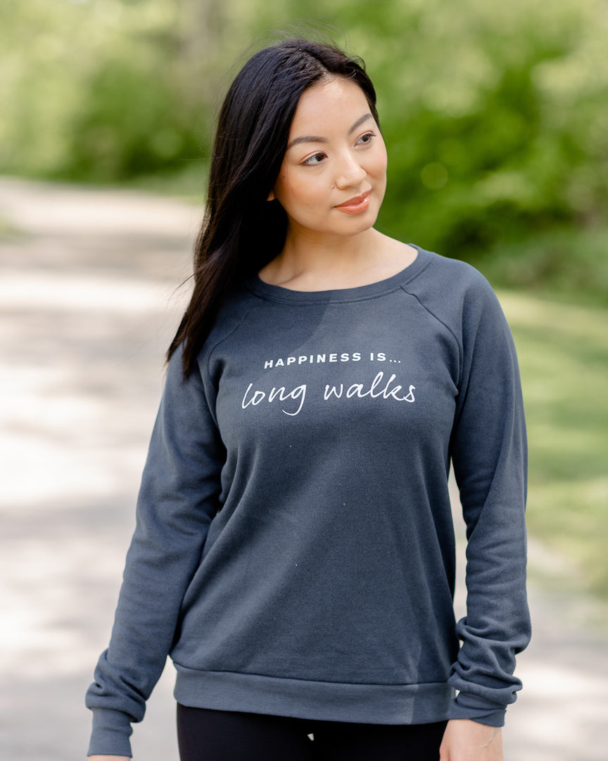 Women's Long Walks Crew Sweatshirt, True Navy-1