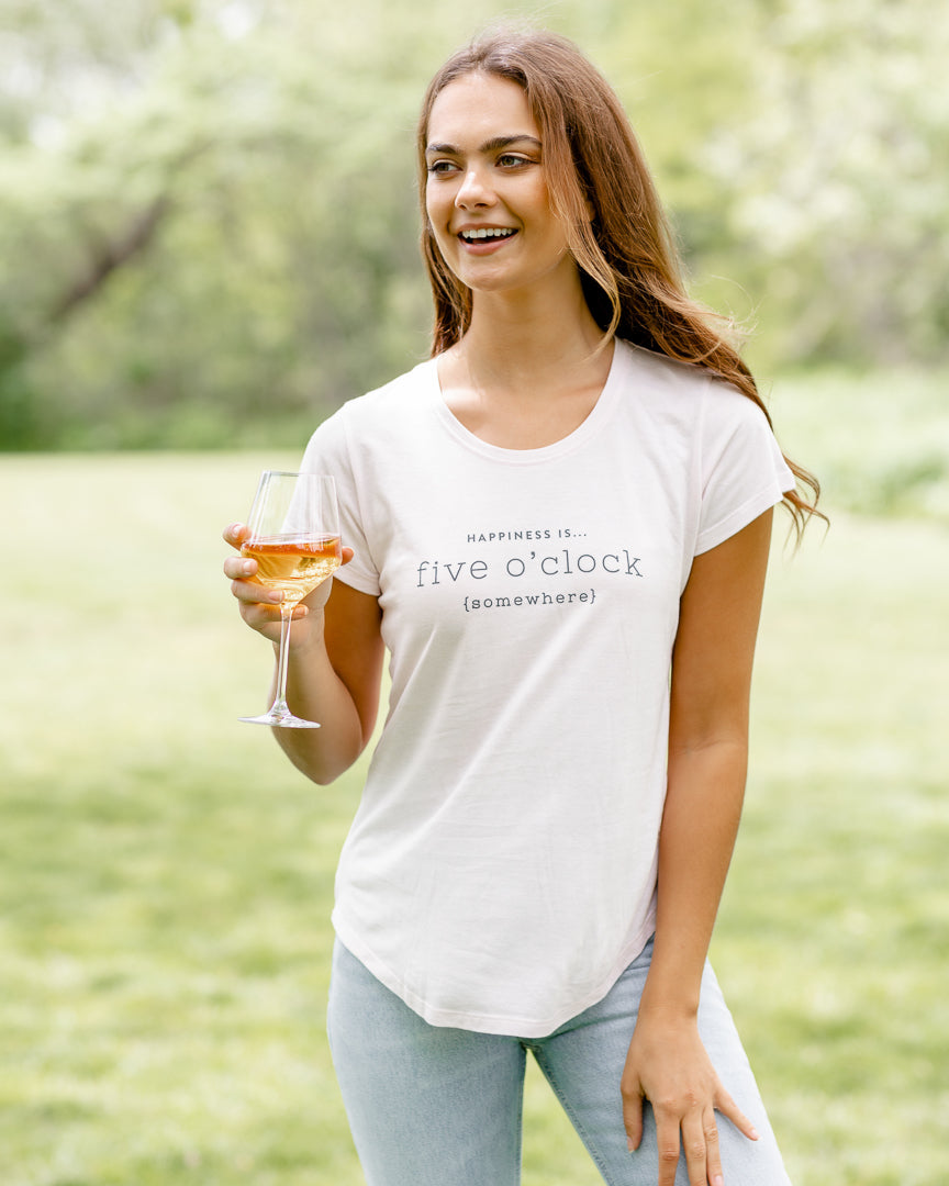Women's Five O'Clock Bamboo T-Shirt, Ballet Pink-2