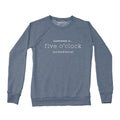 Women's Five O'Clock Crew Sweatshirt, Heather Navy-0
