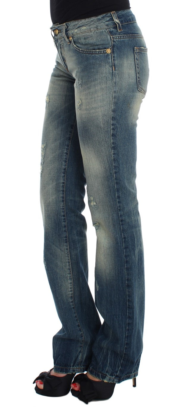 Jean taille basse en coton bleu Cavalli