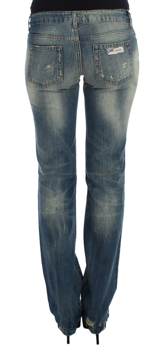 Jean taille basse en coton bleu Cavalli