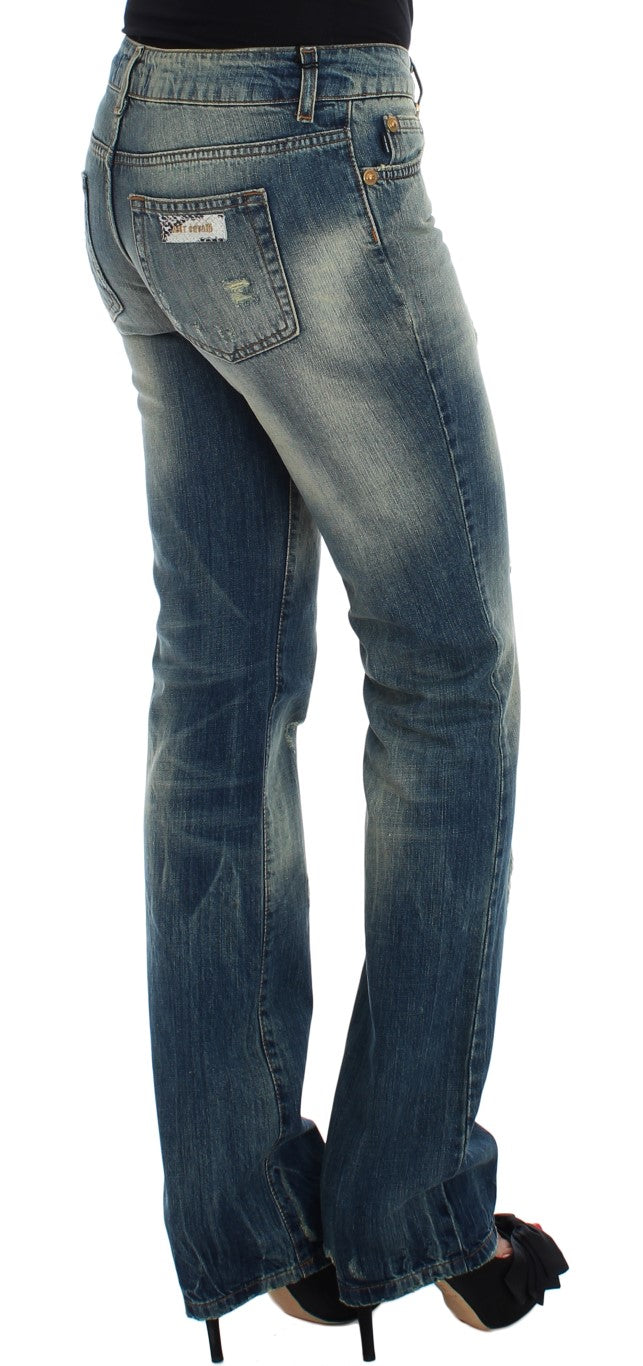 Jean taille basse en coton bleu Cavalli