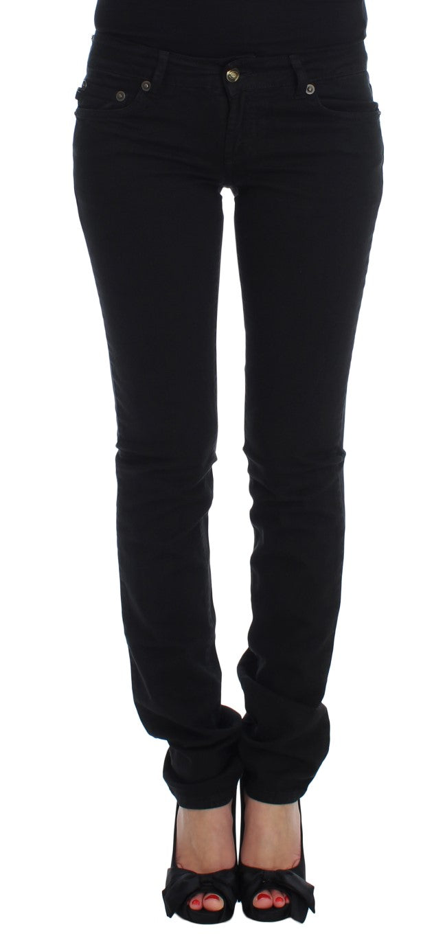 Jean slim skinny en coton stretch noir Cavalli