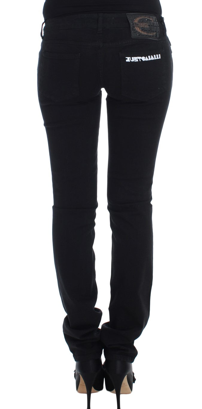 Jean slim skinny en coton stretch noir Cavalli
