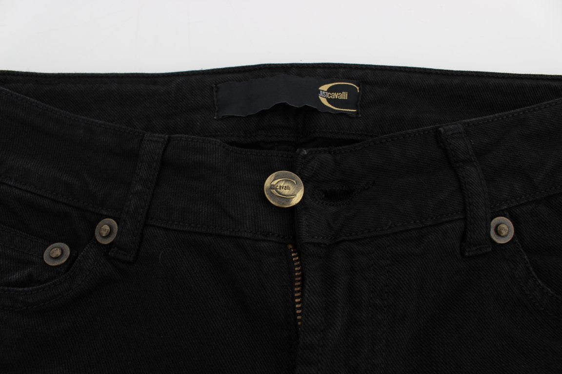 Jean slim skinny en coton stretch noir Cavalli