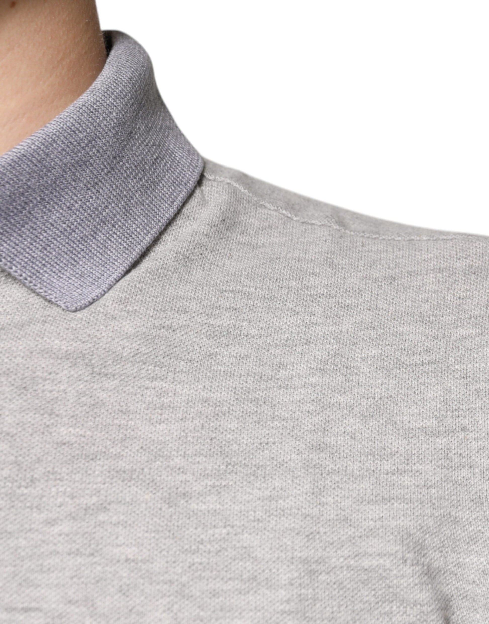 Polo gris à manches courtes et col pour homme Dolce &amp; Gabbana